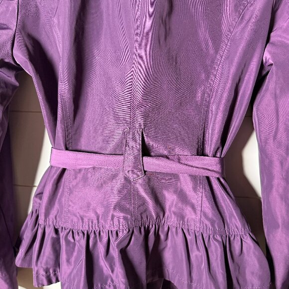 O & D Fashion Forever Purple Belted Jacket Sz Medium - Picture 3 of 11